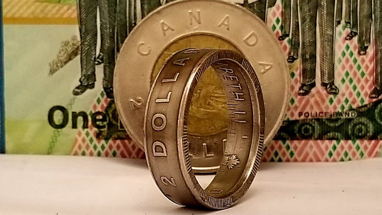 Making a Coin Ring from a Canadian Toonie 2 Dollar Coin
