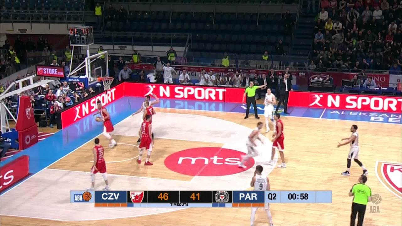 Novica Veličković makes another amazing performance (Crvena zvezda mts - Partizan NIS, 29.1.2017)