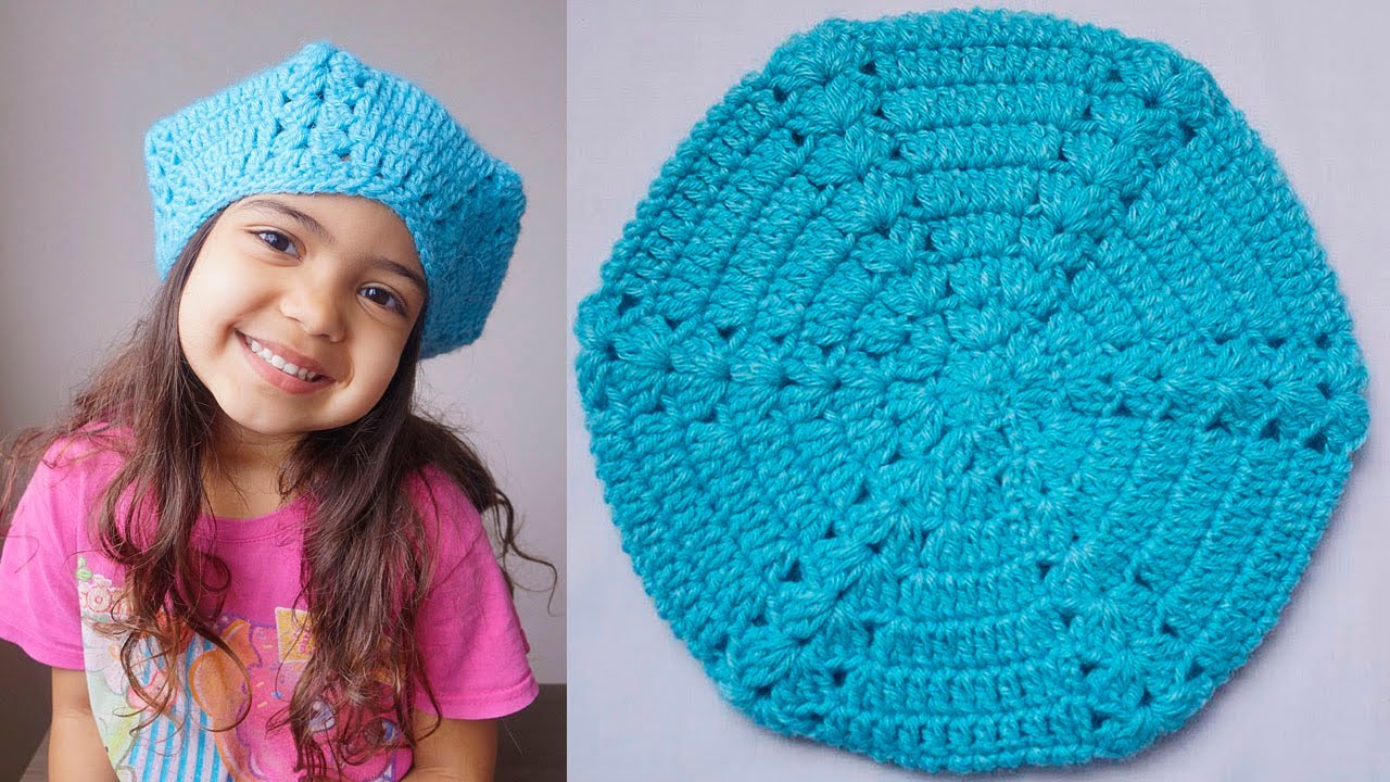 🌈Boina Tejida a Crochet PASO A PASO (Talla bebes Niñas y Adultos) GORRO A CROCHET❤