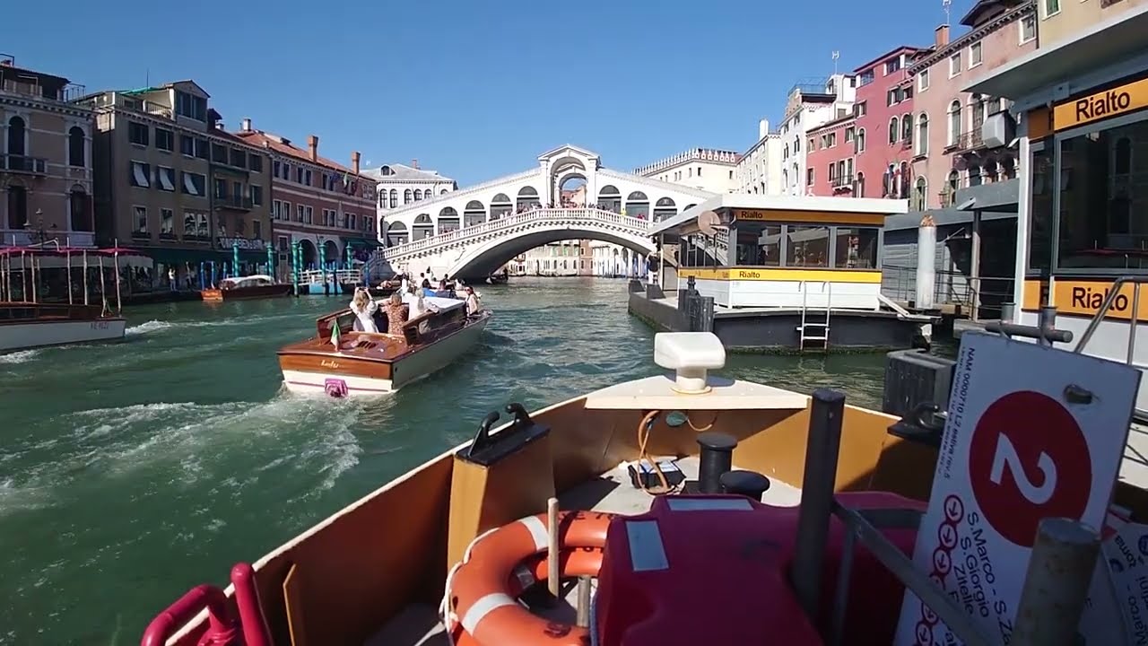 【Front Ride】Venezia Actv Vaporetto Linea 2/ | Rialto → Piazzale Roma