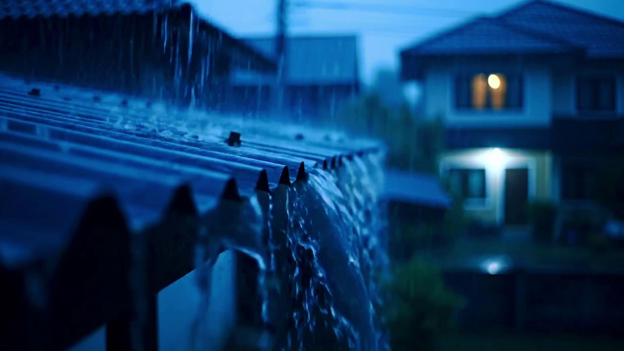 Midnight Tin Roof Symphony: Heavy Rain Pouring Gently Through the Night for Deep,Peaceful Sleep 279
