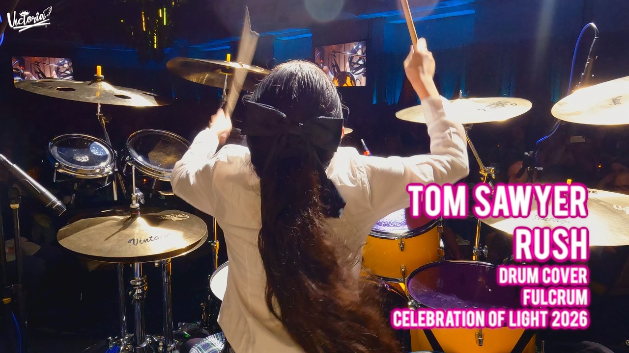 Girl Drummer 🥁🔥 Takes On Rush Tom Sawyer in Fulcrum Celebration of Light 2026 🌟