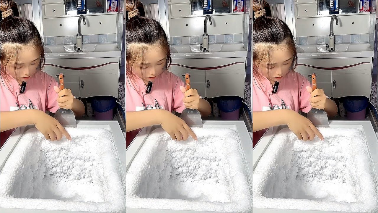 asmr freezer frost eating & scraping