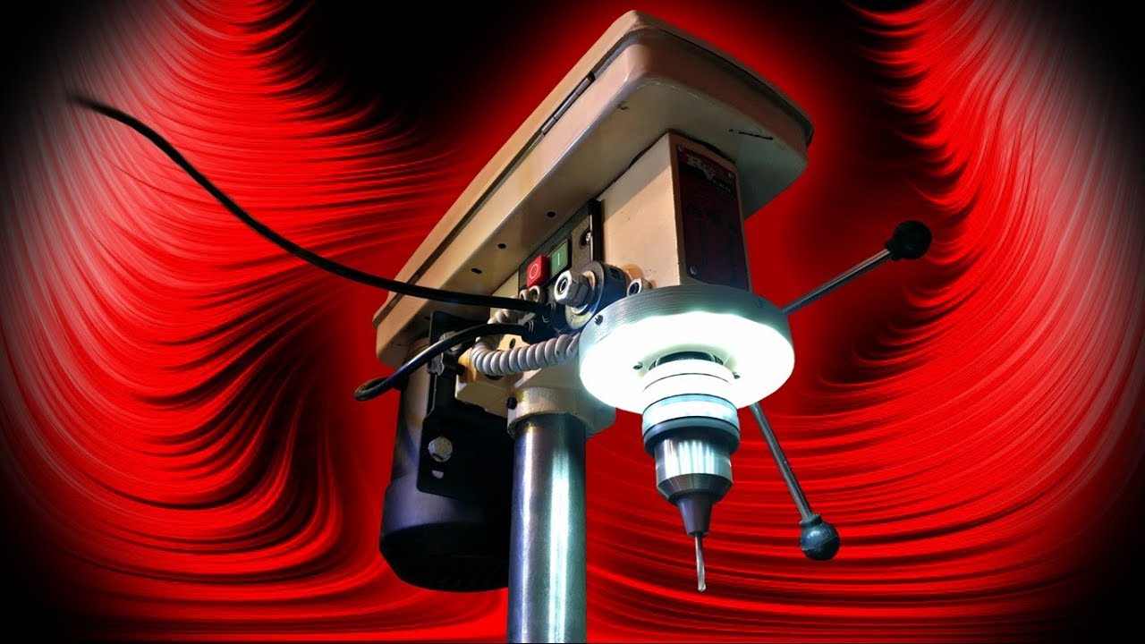 Самодельная кольцевая LED подсветка сверлильного станка RedVerg RDQ4116A
