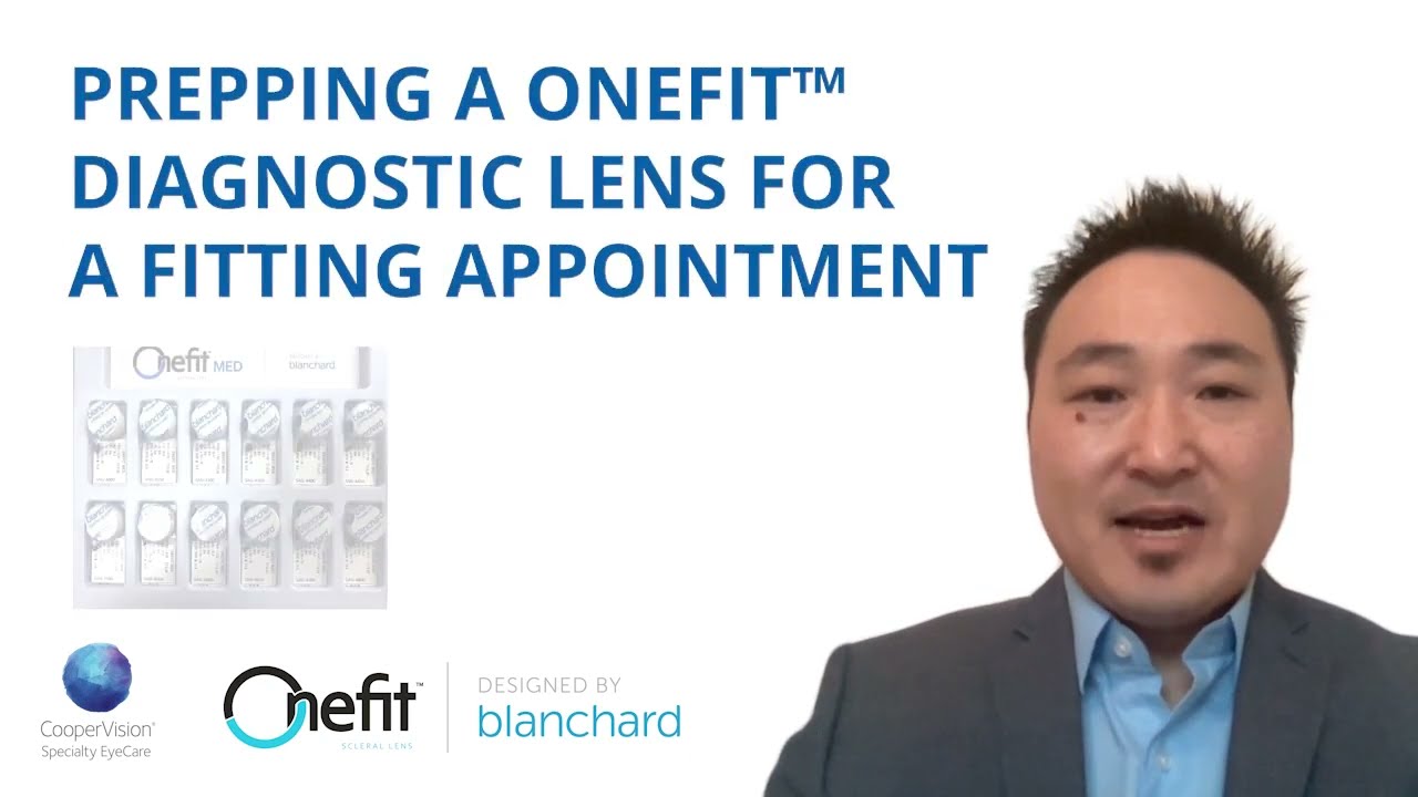 Prepping a Onefit Diagnostic Lens for a Fitting Appointment