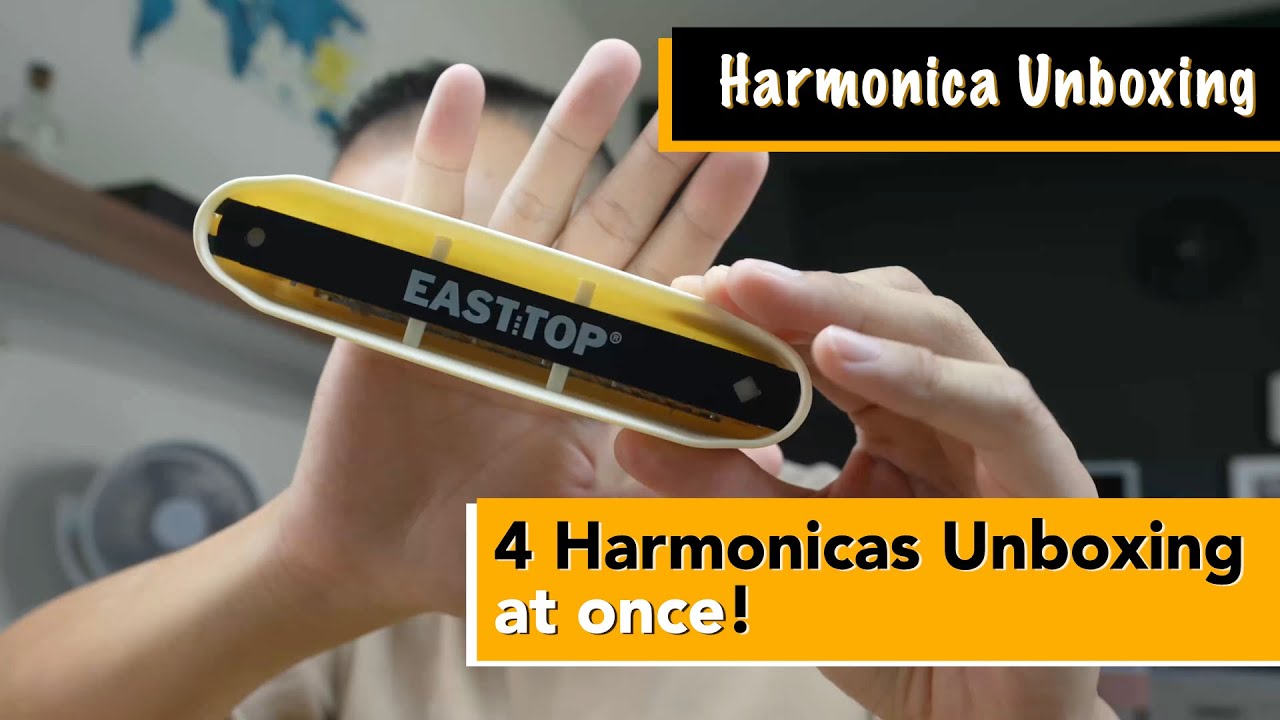 Unboxing 4 entry-level Chromatic Harmonicas // Easttop