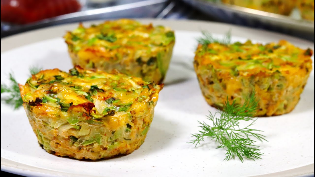 Кабачковые маффины без муки в духовке. Просто, вкусно, полезно! Их обязательно нужно попробовать!