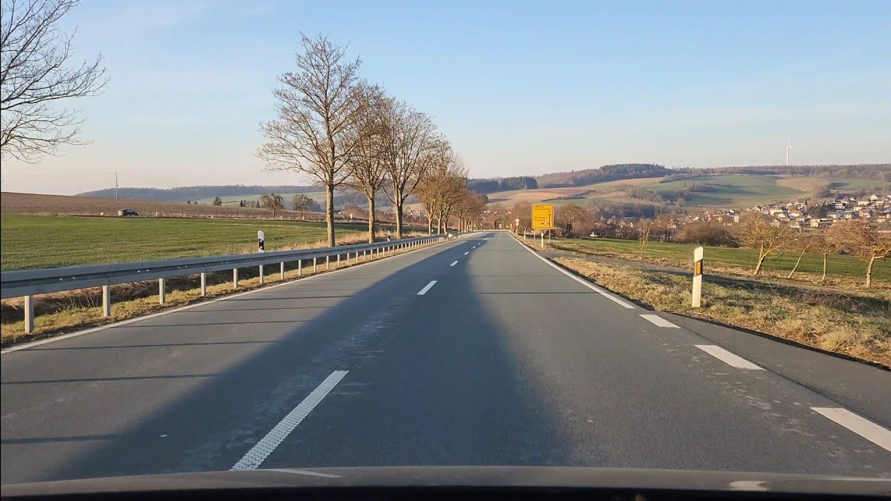 a drive from usingen Taunus to top of the hill Graevenwiesbach