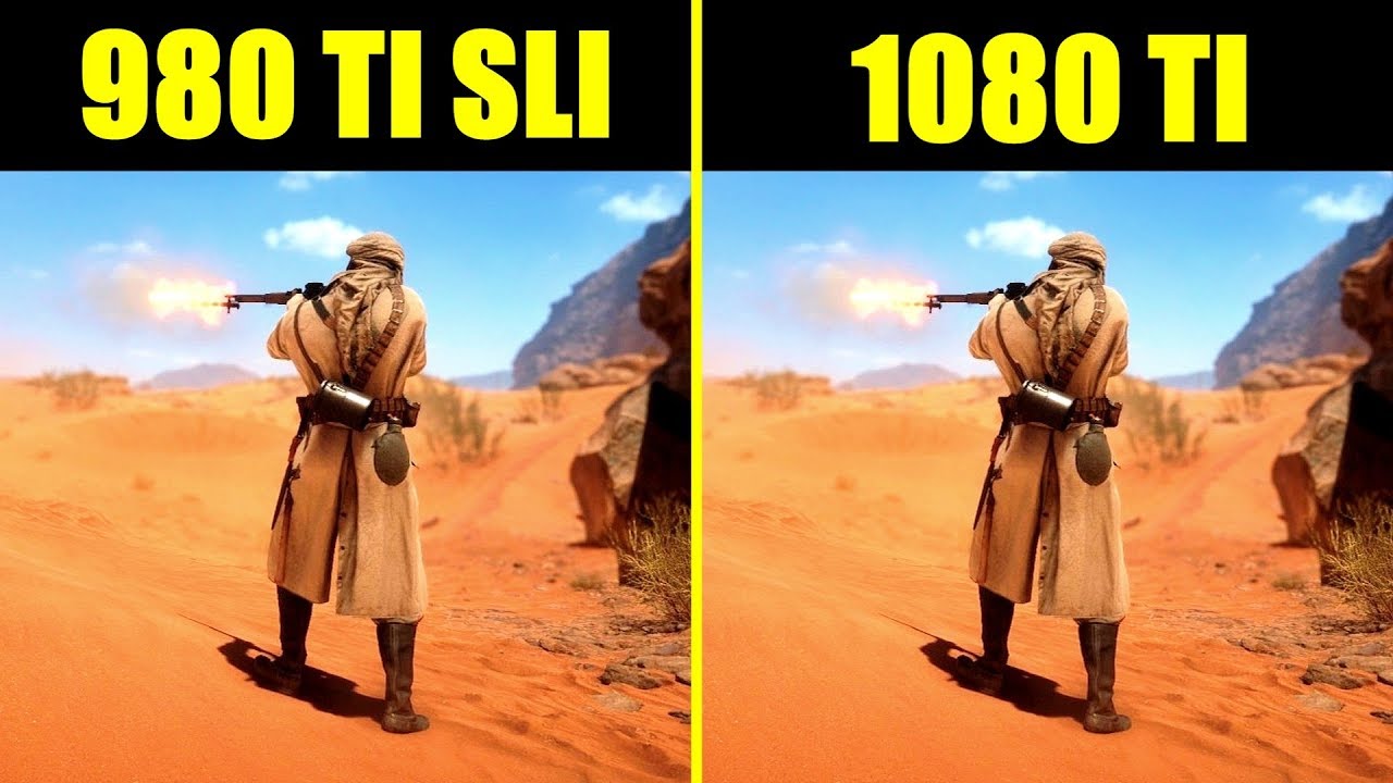 Battlefield 1 GTX 1080 TI Vs GTX 980 TI SLI 8700K 5GHz Frame Rate Comparison