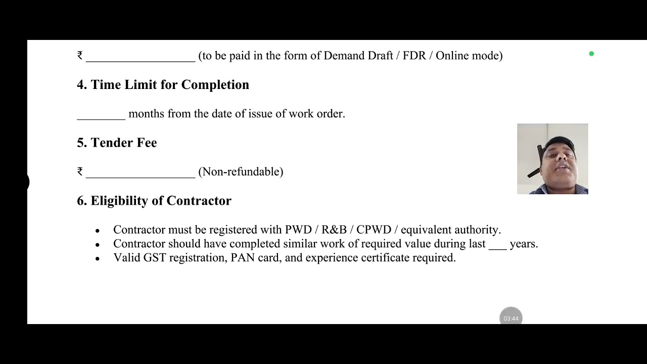 Lec-07 l CPM l Tender Notice
