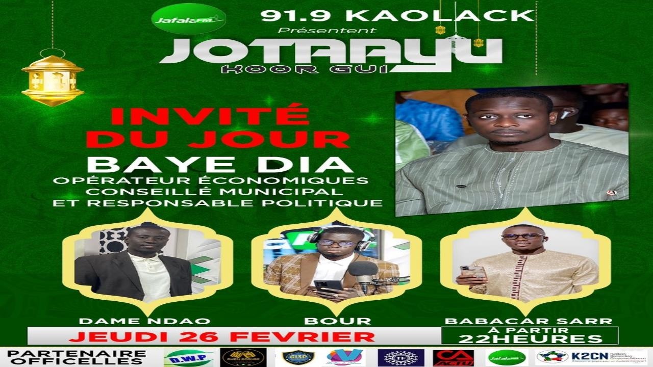 🔴LIVE -JOTAAYU KOOR GUI du 26 février 2026 avec Babacar Sarr et sa Team invite Baye DIA
