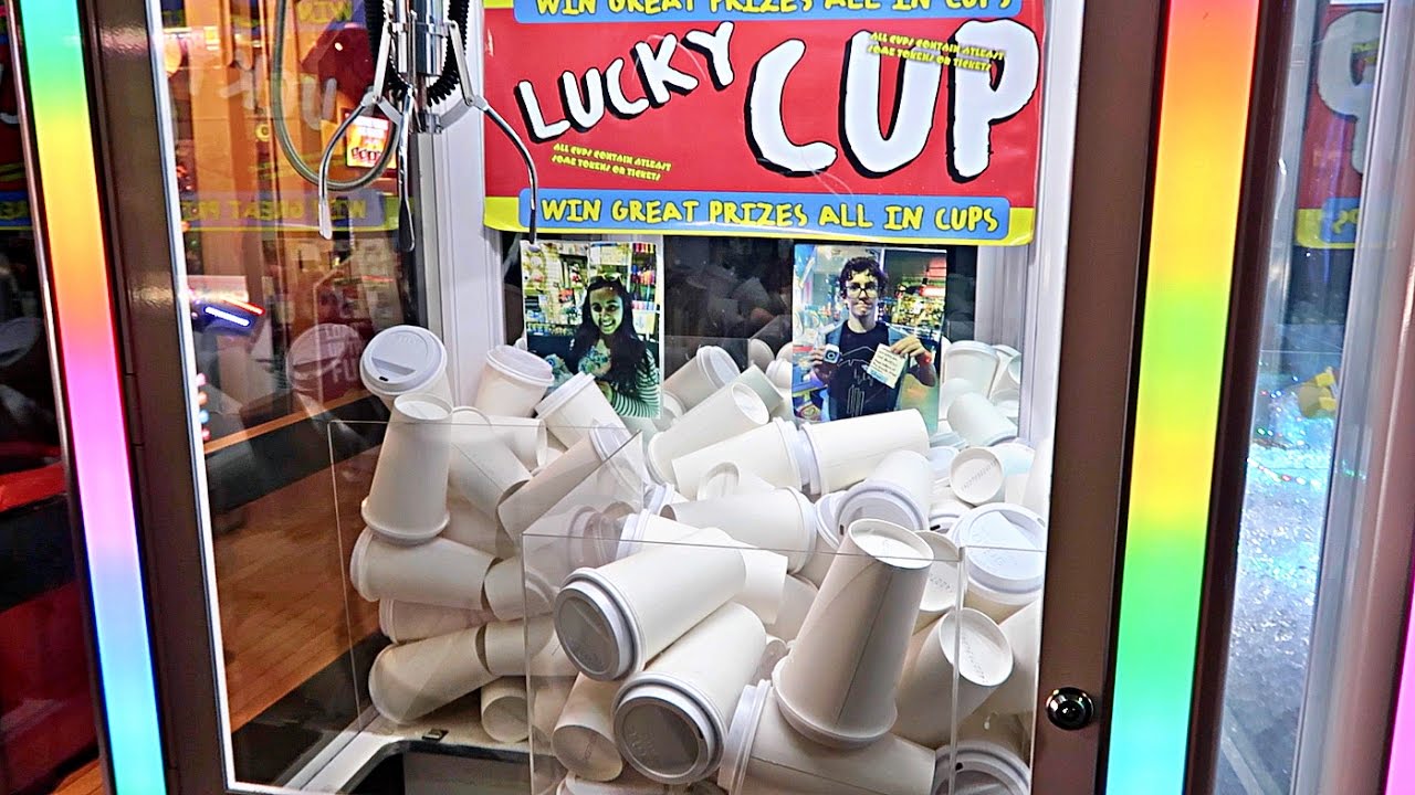 FOUND A MYSTERY CUP CLAW MACHINE!!! (WHAT'S INSIDE WILL BLOW YOUR MIND)