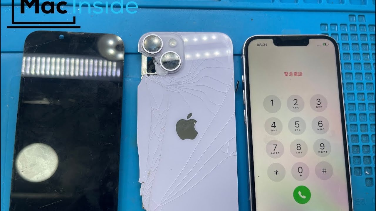 Cambio de pantalla de iPhone 14 original y tapa trasera  cristal #macinside #apple