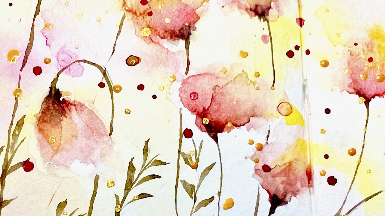Easy and Romantic watercolour tutorial | Sketchbook Painting