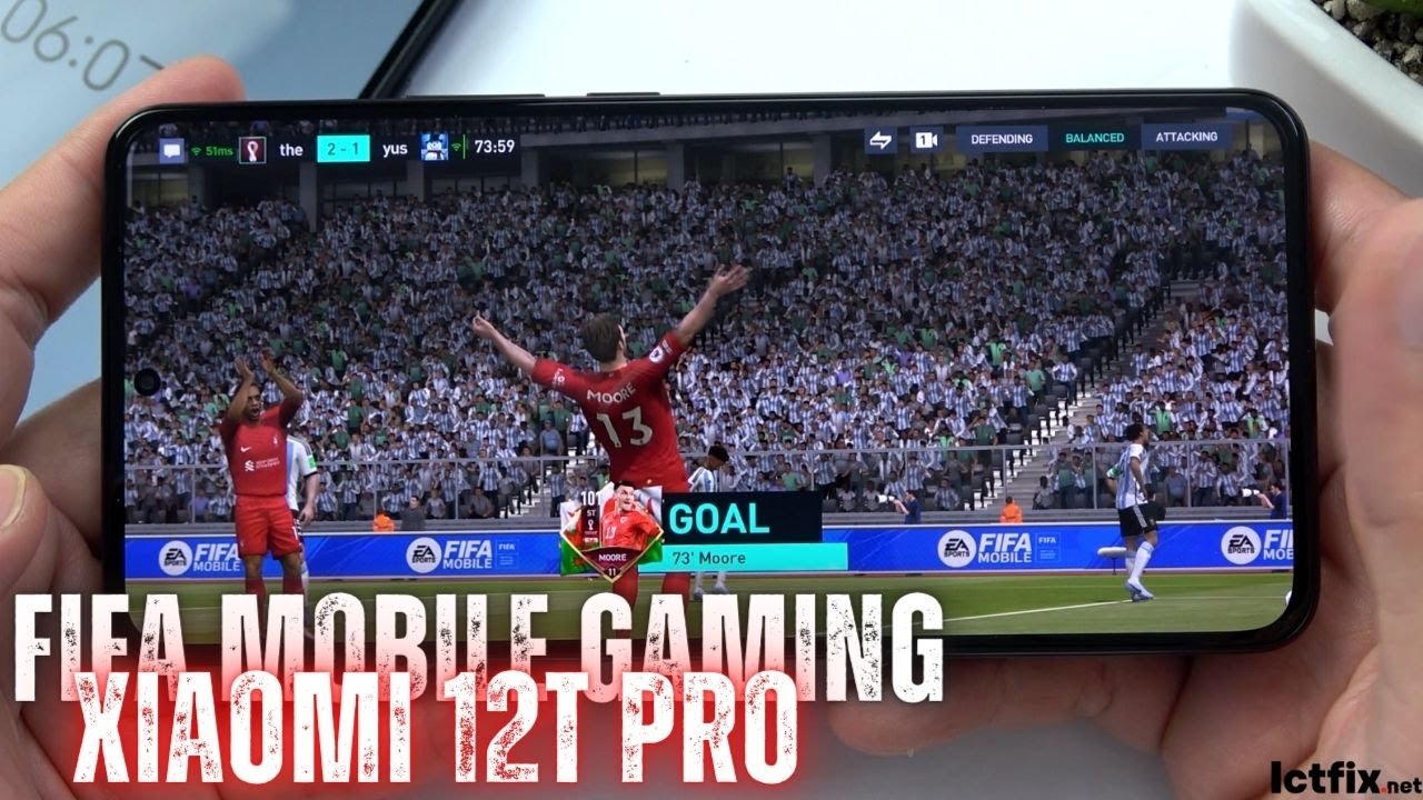 Xiaomi 12T Pro FIFA Mobile Gaming test | Snapdragon 8+ Gen 1, 120Hz Display