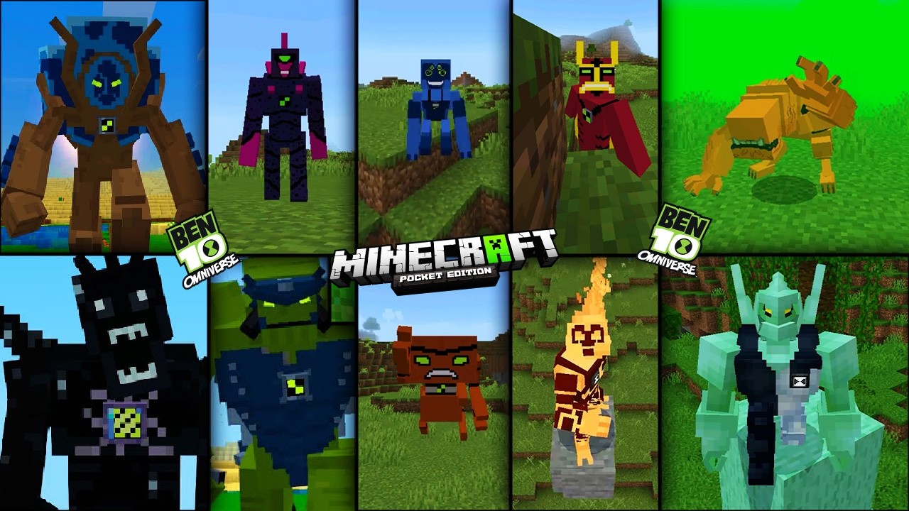 😍 TOP 3 BEN 10 OMNIVERSE MODS FOR MINECRAFT PE 🔥| MCPE 1.21+