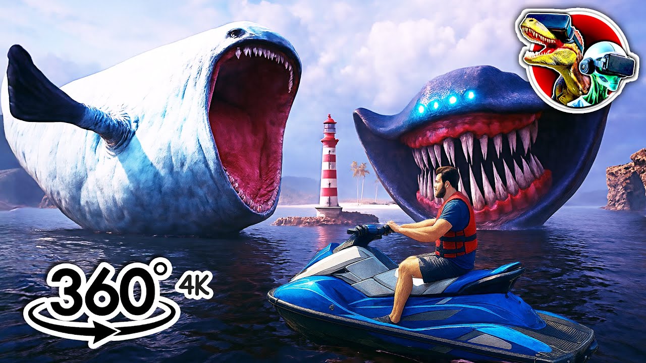 360 Bloop, El Gran Maja, Leviathan & Julia Beast Sea Monster and Jet Ski Adventure | 360 video 4K