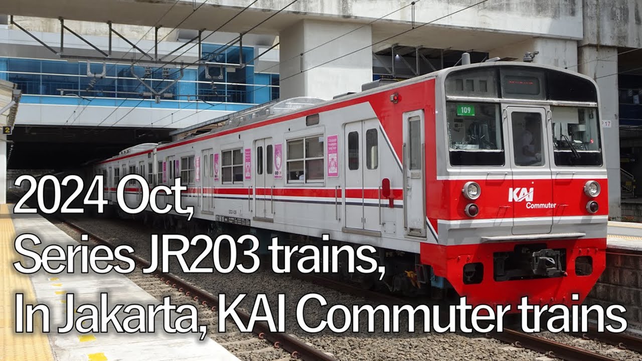 2024 Oct, Series JR203 trains, In Jakarta, KAI Commuter trains