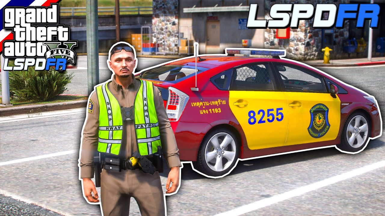 GTA V - LSPDFR มาเป็นตำรวจในเกม GTA V ตํารวจทางหลวงขับ Toyota Prius ตรวจจับความเร็วมอเตอร์เวย์ #329