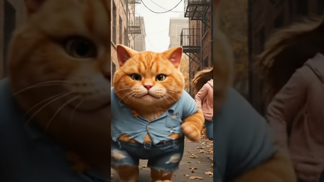 &ldquo;Whiskers and Resolve&rdquo; #OrangeCat #CinematicAnimation #urbanscenes