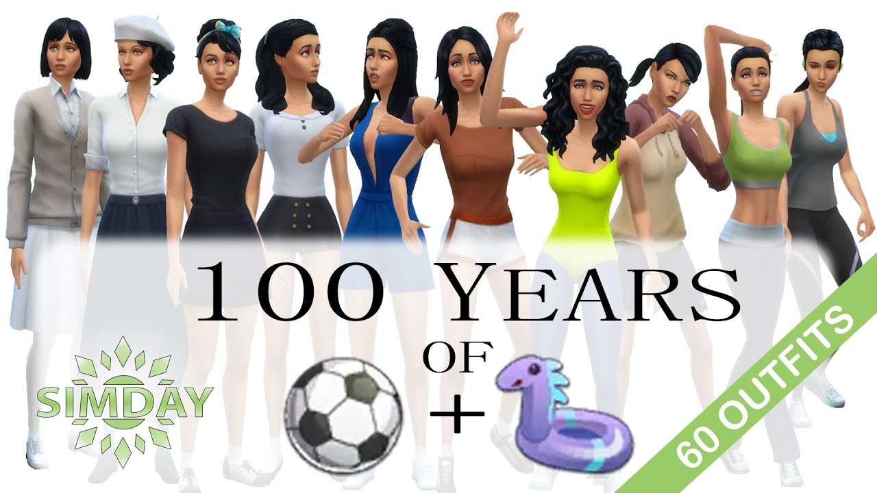 The Sims 4: Bella Goth Tries 100 Years of Sports and Swimwear (No CC)