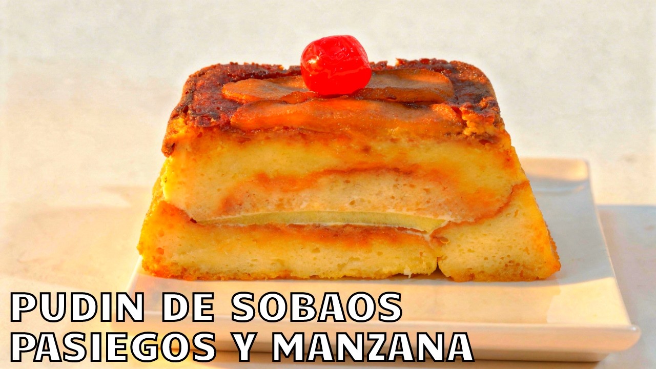 🍏🍮 Pudin de sobaos con manzana… brutal y jugoso