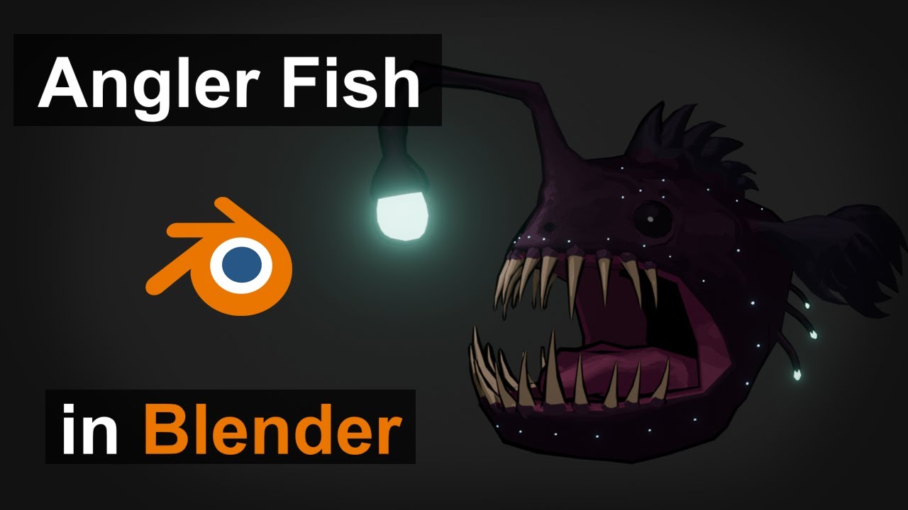 Modeling an Angler Fish in Blender (Timelapse)