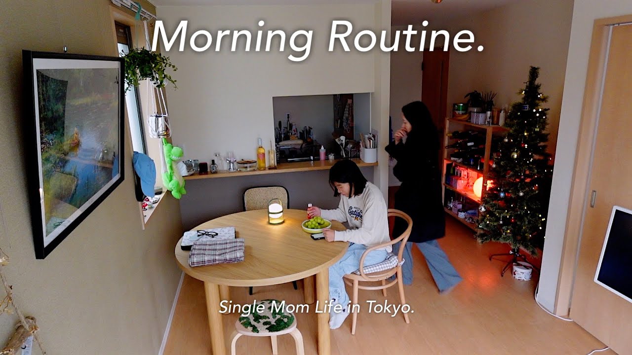 7:00起床☃️🥣ケーキ作りして過ごす冬のモーニングルーティン 30代中学生ママのリアルな朝時間。l Single Mom Life in Tokyo