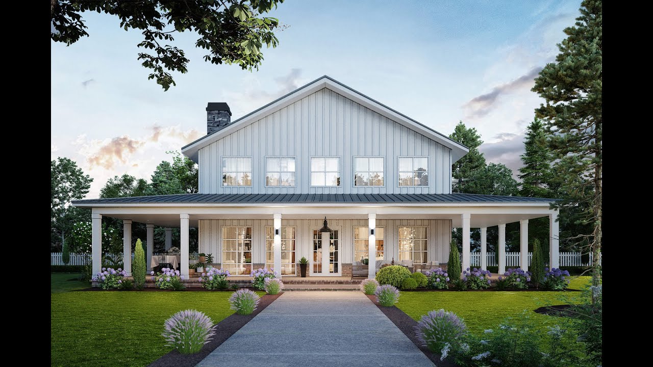 Farmhouse Barndominium B3945 from Barndominium.com