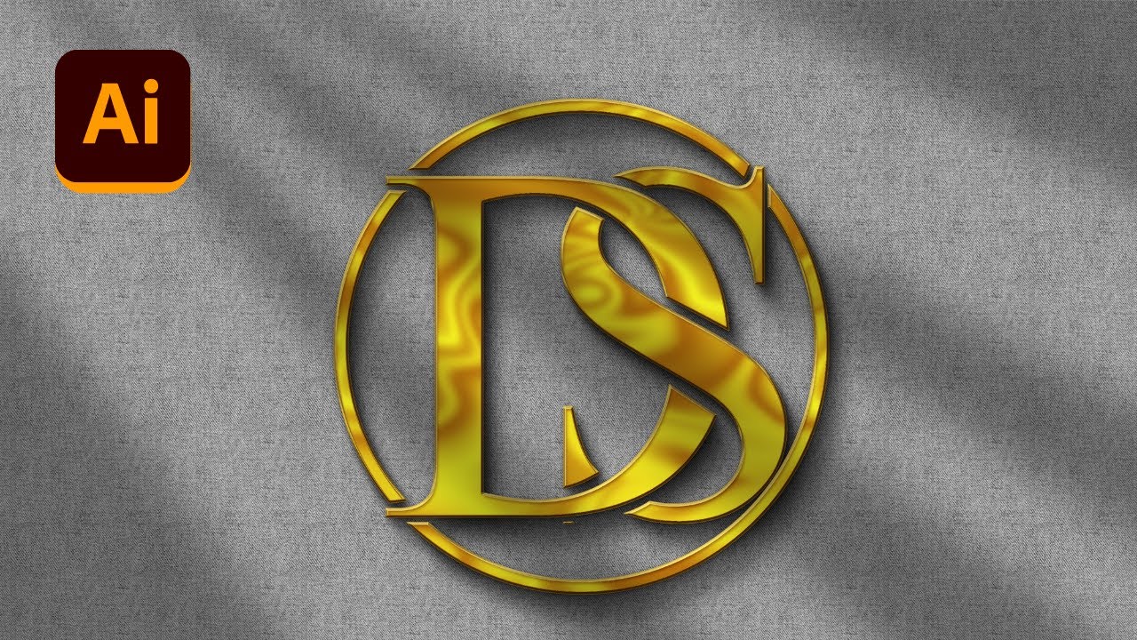 Logo Design In Illustrator : How to make a Logo and create realistic view of logo in photoshop