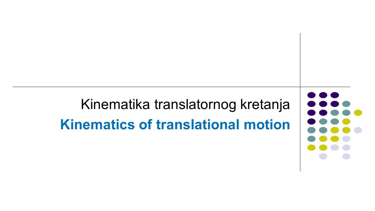 Kinematika translatornog kretanja | Enginist Show Ep. 30
