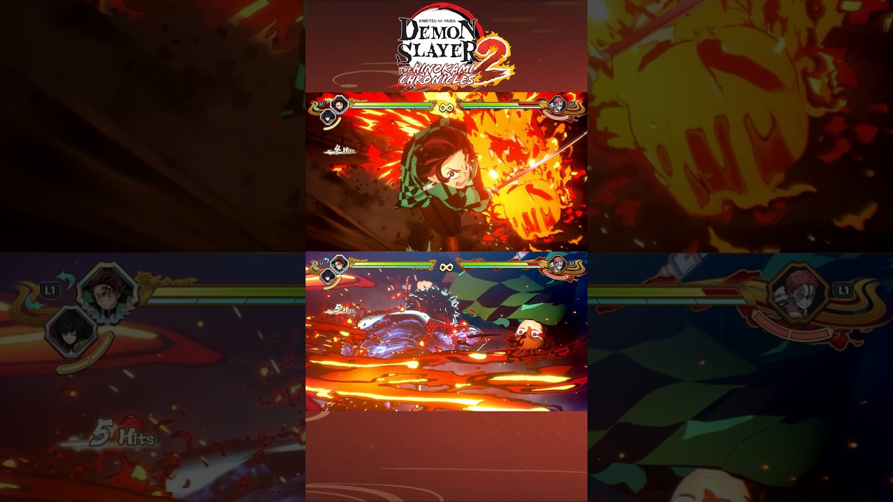 Tanjiro Ultimate Attack Comparison (Old Vs New) - Demon Slayer Hinokami Chronicles 2