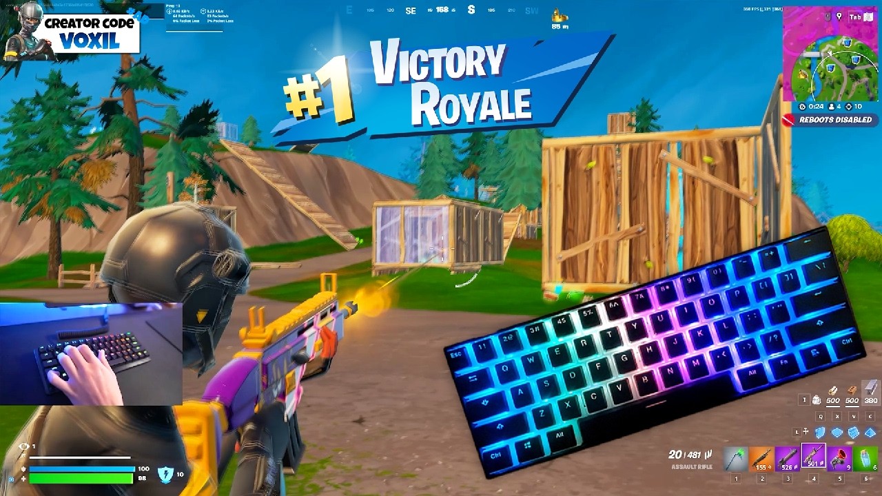 [1 HOUR] Satisfying Fortnite Keyboard & Mouse Sounds 😴ASMR Gameplay 🎧