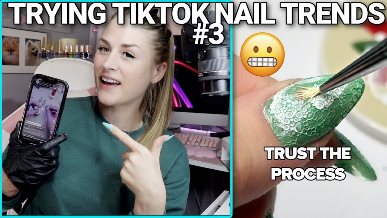 TikTok Made Me Do These Viral Nails&hellip; I Was NOT Ready 😭💅 Opalescent soap bubble nails