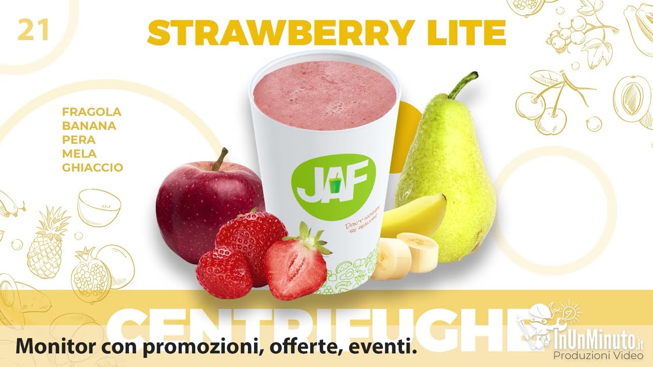Digital Signage per Juice Bar | Video Menu per Bevande, Frullati, Panini e Bevande Energetiche