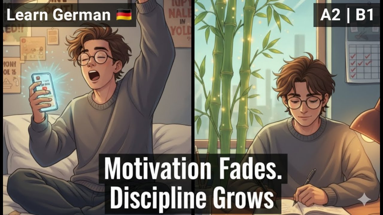 Learn German with a Story | Discipline vs Motivation  (A2&ndash;B1 Story)