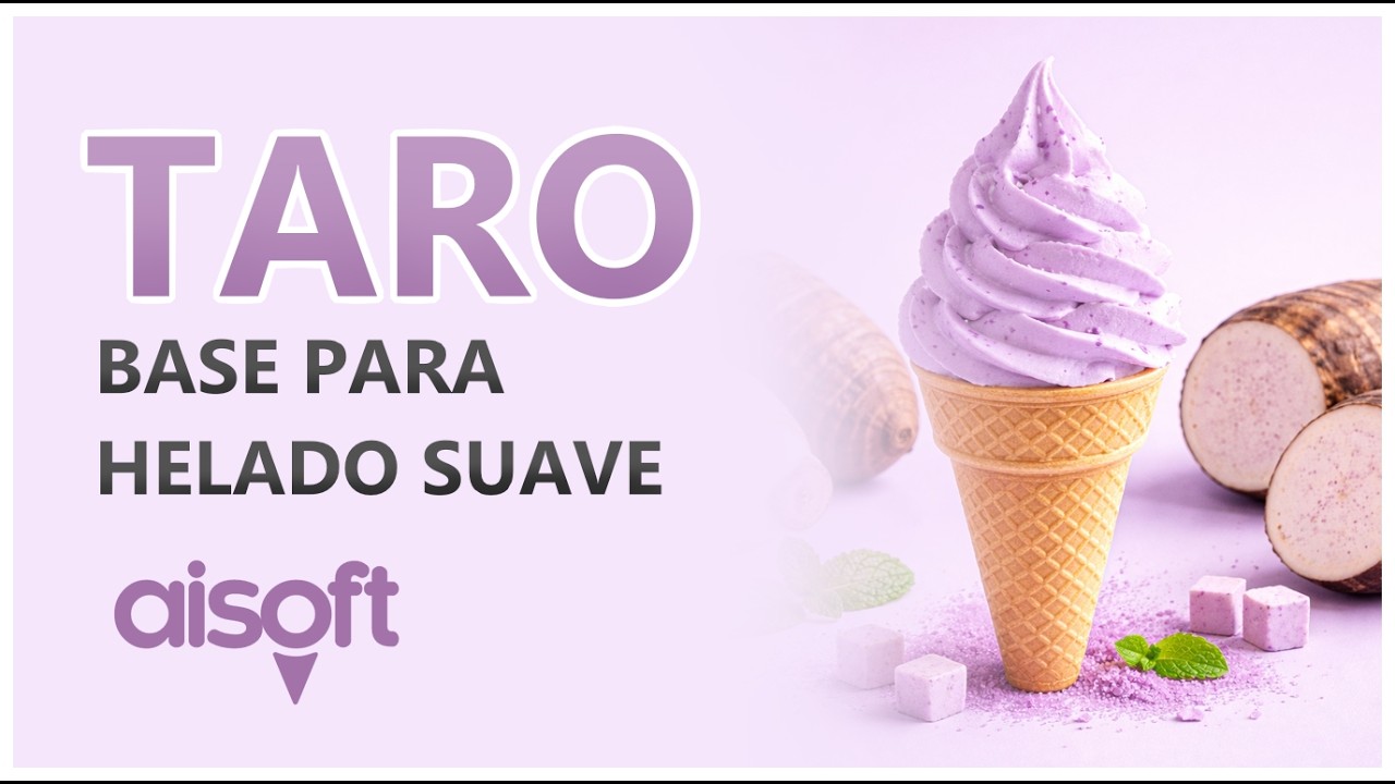 Como PREPARAR nuestra BASE en POLVO para HELADO SUAVE sabor TARO🍦