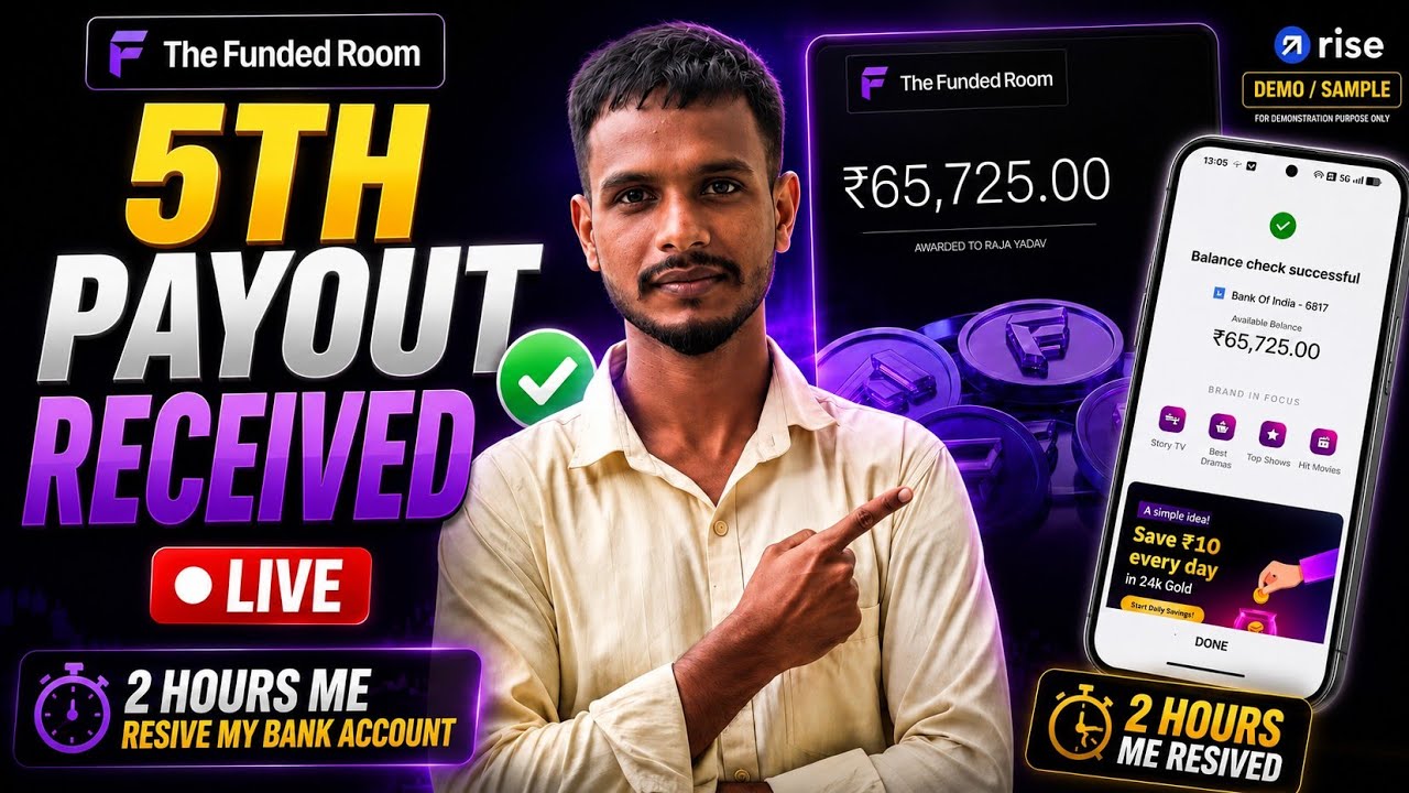 The Funded Room Me Mera 5th Payout ❤️💸 | $712.33 Payout 🎉