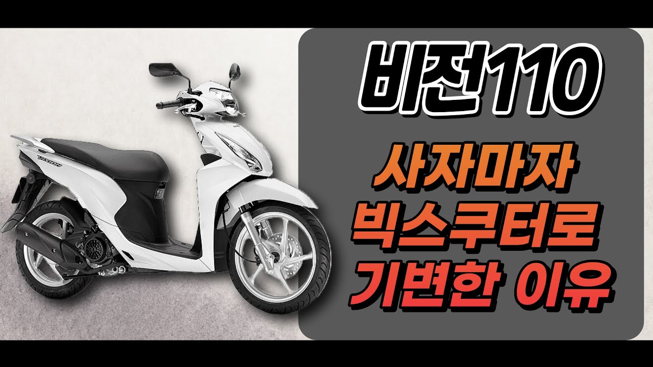 비전110 타다 기변했어요 ㅜㅜ