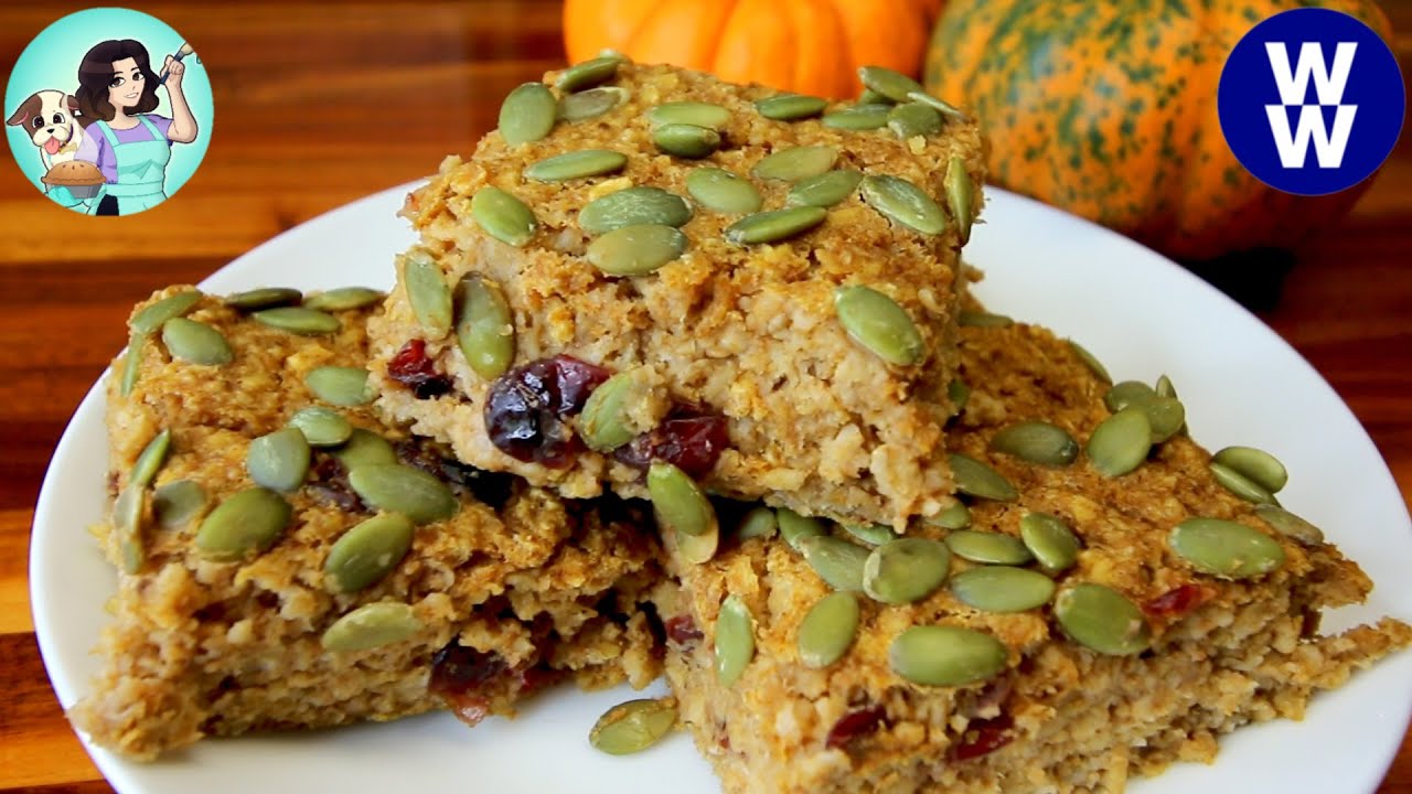 Pumpkin Spice Oatmeal Breakfast Bars🎃 WW Friendly Recipe/ Weight Watchers FALL BAKING!🍂🍁