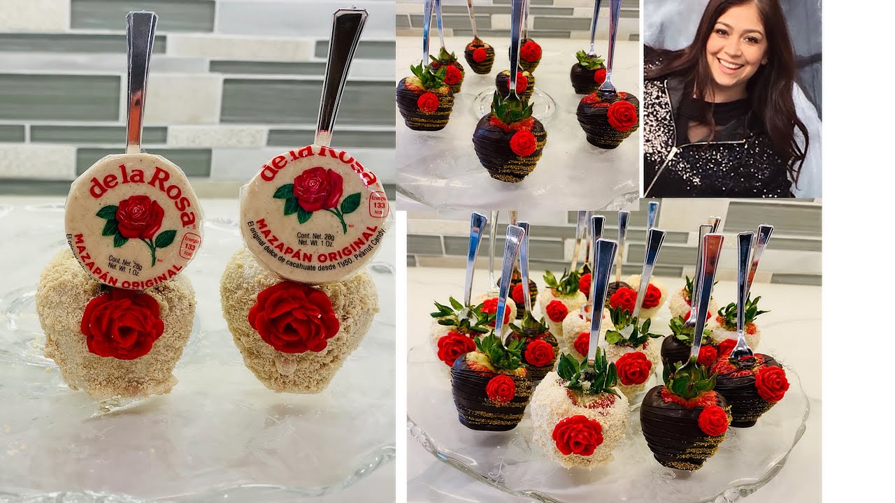 Como hacer Fresas Cubiertas con Chocolate y Mazapan