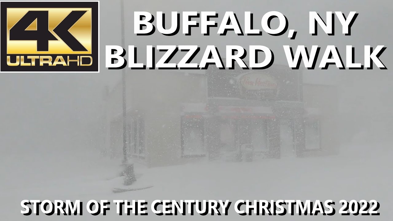 4K Snow Walk - Buffalo Blizzard Walk Turns Dangerous #blizzard #snowstorm #christmas