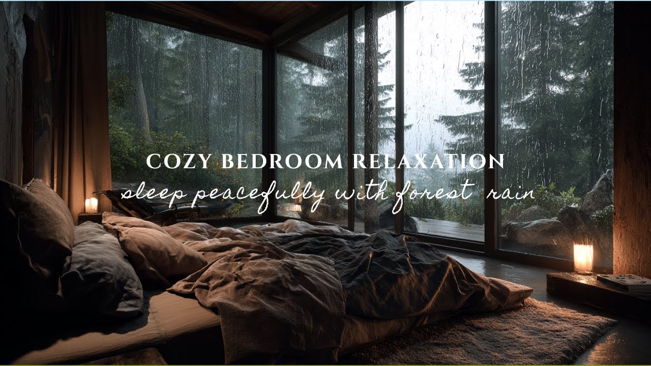 Sleep Peacefully with Forest Rain | Cozy Bedroom Relaxation