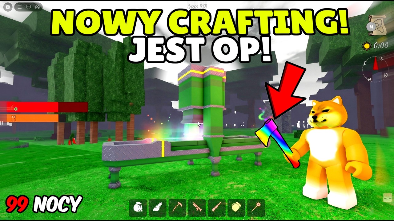 STWORZYŁEM NAJPOTĘŻNIEJSZE PRZEDMIOTY z NOWEGO CRAFTINGU! 🔥 Update 99 nocy w Lesie