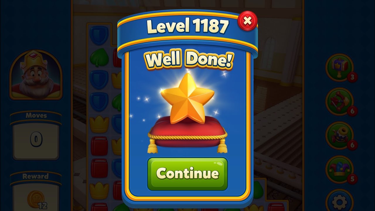 Royal Match - King Robert - Level 1187 (last move clearance)