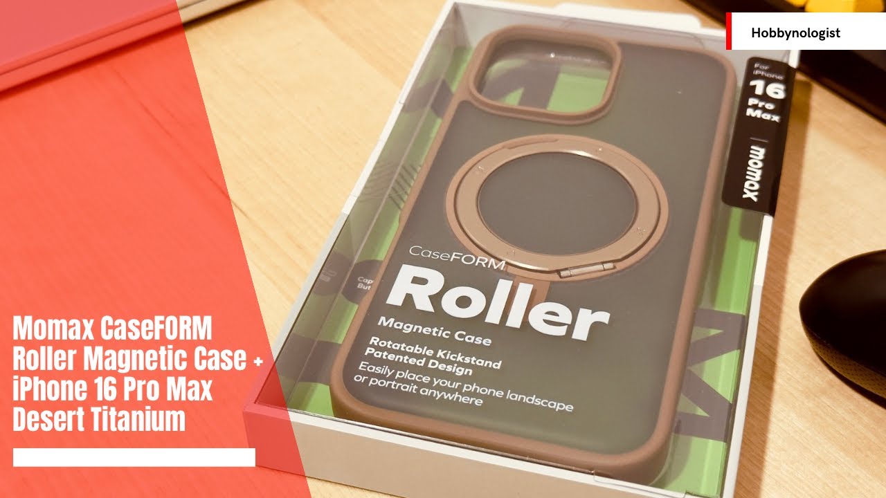 Momax Caseform Roller Magnetic Case + iPhone 16 Pro Max Desert Titanium