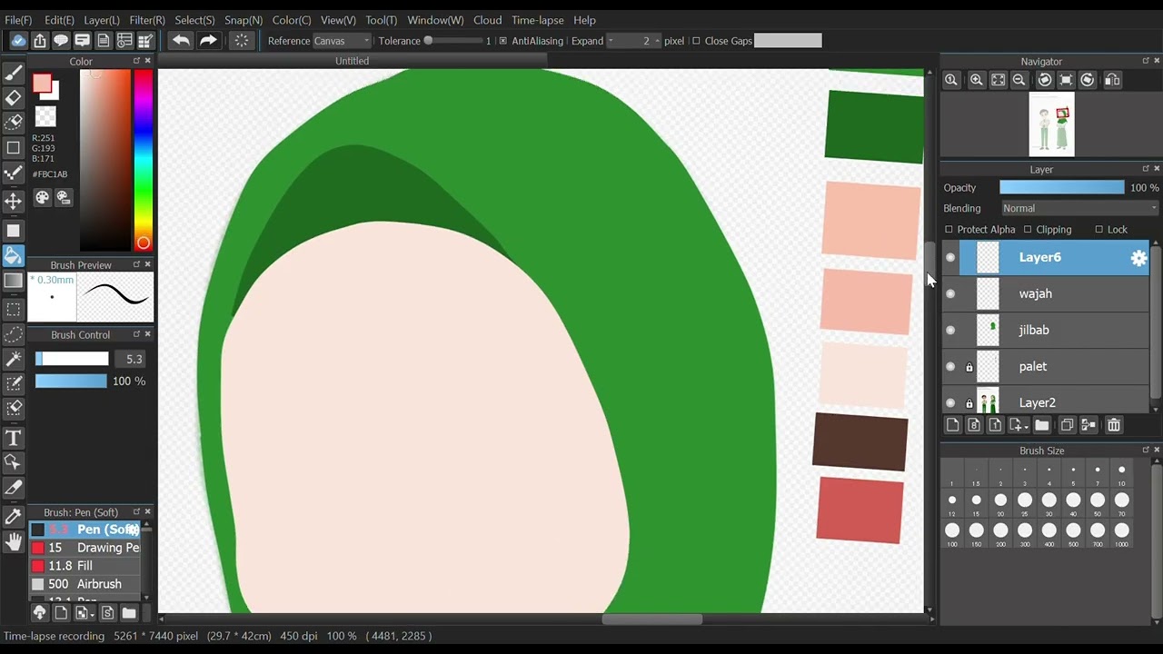 Membuat Karakter dengan Medibang Paint PC