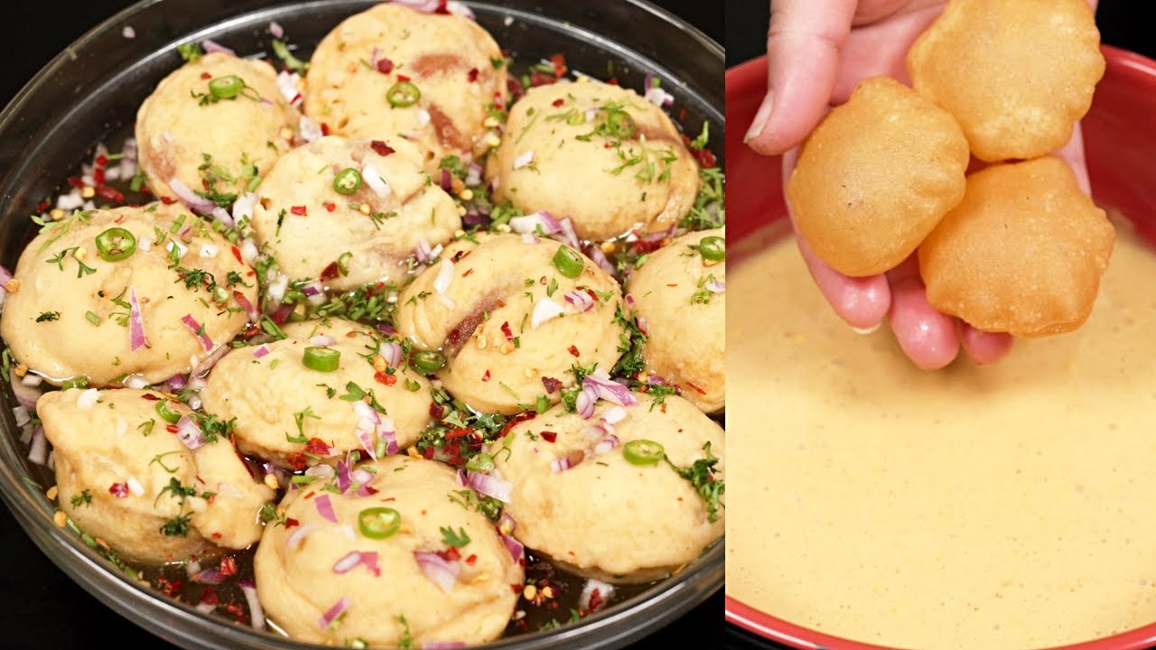 Pani Puri Pakode - Pani Pakoda | Indian Street Food Recipe | Puri Pakoda Chaat