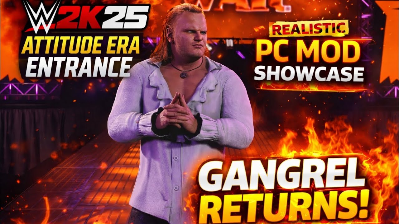 WWE 2K25 - Gangrel Entrance | Attitude Era | PC Mods 4K 60 Fps