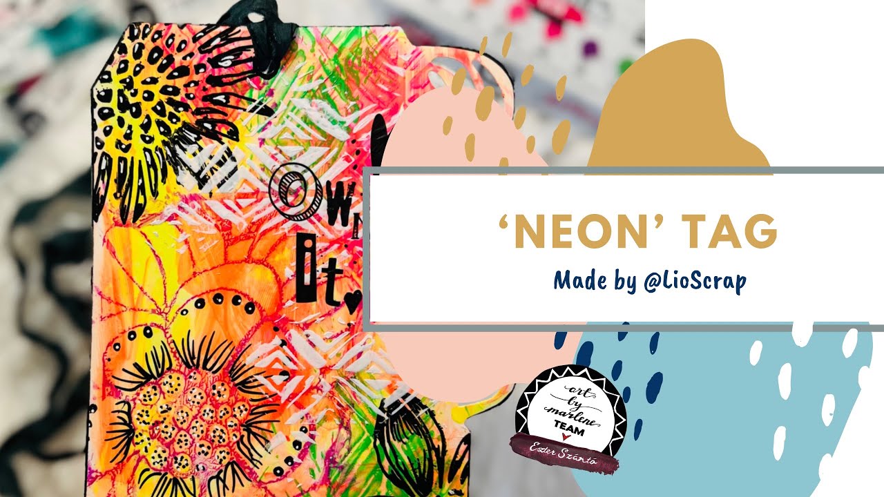 Art by Marlene “Neon” acryl colours tag